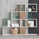HANAH HOME Polica za knjige Karlin, bela/braon - 793ELG3601