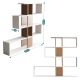 HANAH HOME Polica za knjige Karlin, bela/braon - 793ELG3601