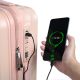 Tripmates ručni kofer (kabinski) 55 cm roze + gratis organizator za dokumenta – sa USB punjačem, držačem za piće i dodatnom kukom + gratis organizatorom za dokumenta - R0063-1
