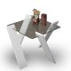 HANAH HOME Klub sto Roman mini, bela/staklo - 801CMY2809