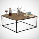 HANAH HOME Klub sto Poly, crna/braon - 801CMY2848