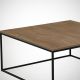 HANAH HOME Klub sto Poly, crna/braon - 801CMY2848