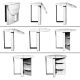 HANAH HOME Sklopivi trpezarijski sto Middle, braon - 801CMY2923