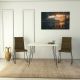 HANAH HOME Trpezarijski sto Sandalf, bela/mermerna - 801CMY2939