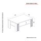 HANAH HOME Klub sto Sansa, bela/braon - 804TRH2842