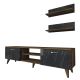 HANAH HOME TV komoda Ayden, mermer crna/braon - 804TRH3046