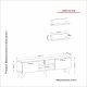 HANAH HOME TV komoda Ayden, mermer crna/braon - 804TRH3046