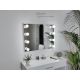 DURA Ogledalo za šminkanje Bez Rama 80x60 sa 8 LED sijalica Frameless MakeUp mirror kozmetičko Frizer - DURA1510-2