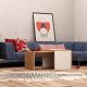 HANAH HOME Klub sto Nuguso, braon/bela - 811MDD2802
