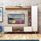 HANAH HOME TV komoda Rambuty, krem/bela - 811MDD3003
