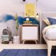 HANAH HOME Noćni ormarić Yeppuga, bela/braon - 811MDD3401