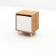 HANAH HOME Noćni ormarić Yeppuga, bela/braon - 811MDD3401