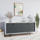 HANAH HOME Komoda Bled, bela/siva - 811MDD3432