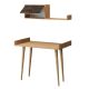 HANAH HOME Radni sto sa policom Brush, svetlo braon - EP2800953