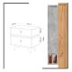 HANAH HOME Noćni ormarić Carter, braon/žuta - 811MDD4132