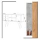 HANAH HOME Komoda Indira, žuta/krem - 811MDD4134