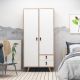 HANAH HOME Ormar Musso, bela/krem - 811MDD4904