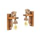 OPVIQ Set zidnih lampi 2/1 KN15, braon - EP3005476