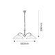 Rabalux Luster Regina E27 2x MAX 60W bronzana (8177) - 8177