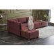 ATELIER DEL SOFA Ugaona garnitura sa tabureom Fly Sofa bed, leva, crvena - 825BLC1008