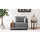 ATELIER DEL SOFA Ugaona sofa Fly Armchair, desna, siva - 825BLC1013