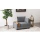 ATELIER DEL SOFA Ugaona sofa Fly Armchair, desna, siva - 825BLC1013