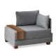 ATELIER DEL SOFA Ugaona sofa Fly Armchair, desna, siva - 825BLC1013