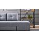 ATELIER DEL SOFA Ugaona garnitura Manama, leva, siva - 825BLC1182