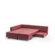 ATELIER DEL SOFA Ugaona garnitura Manama, leva, bordo - 825BLC1186