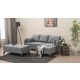 ATELIER DEL SOFA Ugaona garnitura Bella, desna, siva - 825BLC1504