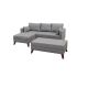 ATELIER DEL SOFA Ugaona garnitura Bella, leva, siva - 825BLC1505