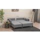 ATELIER DEL SOFA Ugaona garnitura Bella, leva, siva - 825BLC1505