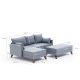 ATELIER DEL SOFA Ugaona garnitura sa tabureom Bella Soft Mini, desna, plava - 825BLC1691