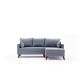 ATELIER DEL SOFA Ugaona garnitura sa tabureom Bella Soft Mini, desna, plava - 825BLC1691