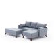 ATELIER DEL SOFA Ugaona garnitura sa tabureom Bella Soft Mini, desna, plava - 825BLC1691