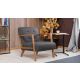 ATELIER DEL SOFA Fotelja Kemer, tamnosiva - 825BLC2318