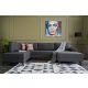 ATELIER DEL SOFA Ugaona garnitura Belen, antracit - 825BLC2527