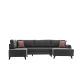 ATELIER DEL SOFA Ugaona garnitura Belen, antracit - 825BLC2527