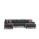 ATELIER DEL SOFA Ugaona garnitura Belen, antracit - 825BLC2527
