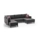ATELIER DEL SOFA Ugaona garnitura Efsun, antracit - 825BLC2528