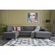 ATELIER DEL SOFA Ugaona garnitura Efsun, antracit - 825BLC2528
