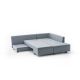 ATELIER DEL SOFA Ugaona garnitura Manama, desna, svetloplava - 825BLC2545