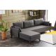 ATELIER DEL SOFA Ugaona garnitura Bella, leva, antracit - 825BLC2577
