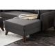 ATELIER DEL SOFA Ugaona garnitura sa tabureom Bella Mini, desna, antracit - 825BLC2578