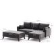 ATELIER DEL SOFA Ugaona garnitura sa tabureom Bella Mini, desna, antracit - 825BLC2578