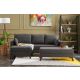 ATELIER DEL SOFA Ugaona garnitura sa tabureom Bella Mini, leva, antracit - 825BLC2579