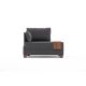 ATELIER DEL SOFA Ugaona sofa Fly, leva, antracit - 825BLC2666