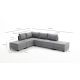 ATELIER DEL SOFA Ugaona garnitura sa tabureom Fly, leva, antracit - 825BLC2668
