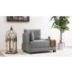 ATELIER DEL SOFA Ugaona sofa Fly Armchair, leva, siva - 825BLC2673