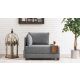 ATELIER DEL SOFA Ugaona sofa Fly Armchair, leva, siva - 825BLC2673